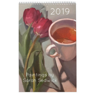 2019 Kalender, Schilderijen door Sarah Sedwick Kalender