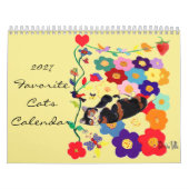 2019 Kat Kalender door Kunstenaar (Hoes)