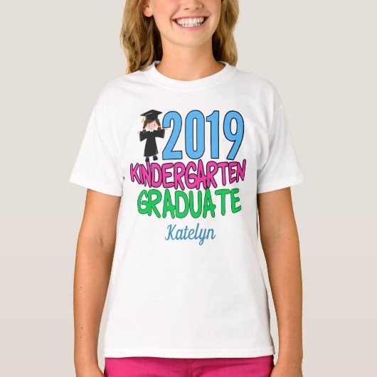 2019 Kindergarten Afstuderen Afstuderen voor aange T-shirt (Voorkant)