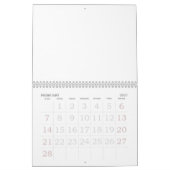 2019 Lege Kalender Met Feestdagen Grote Nummers (Feb 2027)