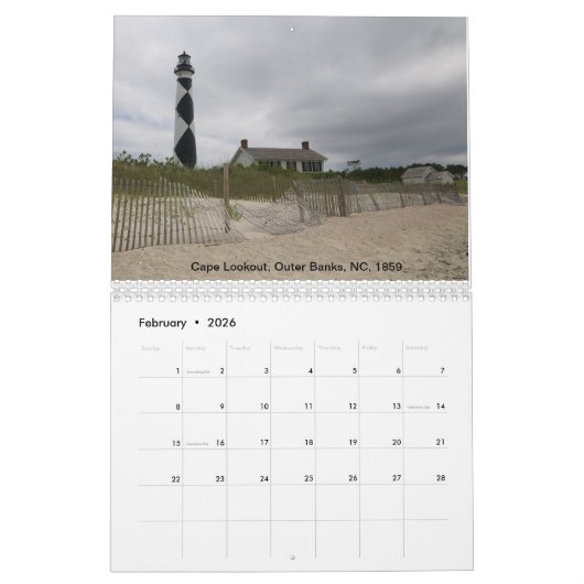 2019 Lighthouse Calendar Kalender (Feb 2026)