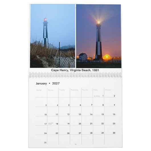 2019 Lighthouse Calendar Kalender (Jan 2027)