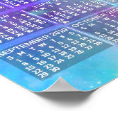 2019 Maandelijkse kalender Boho Waterverf 3 Foto Poster (Hoek)