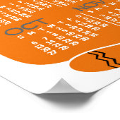 2019 Maandelijkse kalender Oranje kat uit de midde Poster (Hoek)