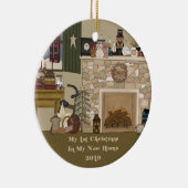 2019 Mijn nieuwe thuiskerst Keramisch Ornament (Rechts)