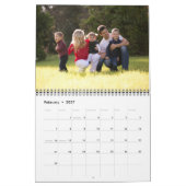 2019 Modern Rustiek Chic Zwart Familie Script Foto Kalender (Feb 2027)