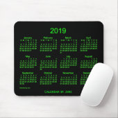 2019 Neon Green Calendar van Janz Muismat (Met muis)