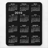 2019 Neon White — grote afdrukagenda van Janz Muismat (Voorkant)