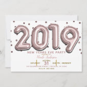 2019 New Years Eve Party Roos goudballonnen Kaart (Voorkant)