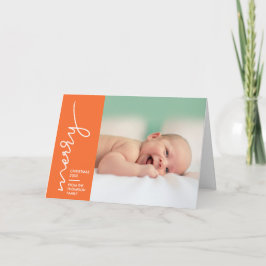 2019 Nieuw babykerstscript Feestdagen Kaart