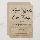 2019 Nieuwjaarsfeest Faux Bokeh Kaart (Voorkant / Achterkant)