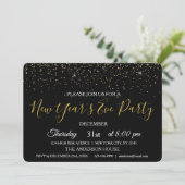 2019 Nieuwjaarsfeest Glitter Sparkle Invite Kaart (Staand voorkant)