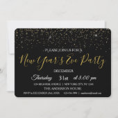 2019 Nieuwjaarsfeest Glitter Sparkle Invite Kaart (Voorkant)