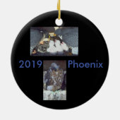2019 Ornament van keramische stoffen Phoenix (Achterkant)