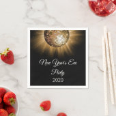 2019 Oudejaarsavond Party Gold Disco Ball Servet (Insitu)