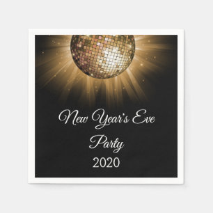 2019 Oudejaarsavond Party Gold Disco Ball Servet