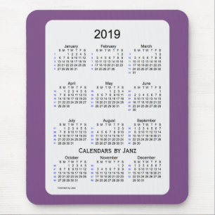 2019 Paarse rook 52 weken agenda van Janz Muismat