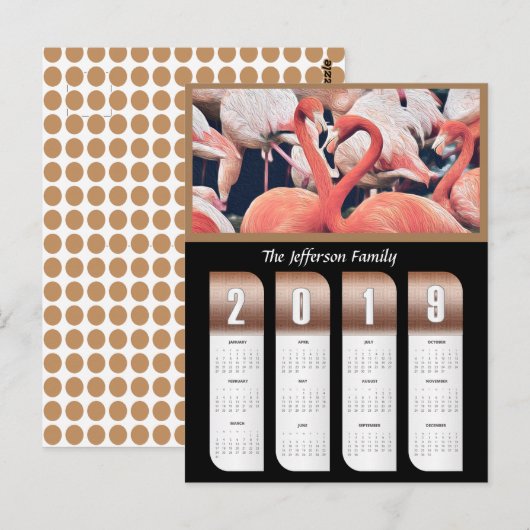 2019 Persoonlijke fotokalenders Briefkaart (Voorkant / Achterkant)