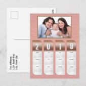 2019 Persoonlijke fotokalenders Briefkaart (Voorkant / Achterkant)