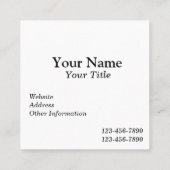 2019 Persoonlijke fotokalenders Vierkante Visitekaartje (Achterkant)