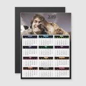 2019 Persoonlijke Photo Mini Calendar Magnetische Uitnodiging (Voorkant / Achterkant)