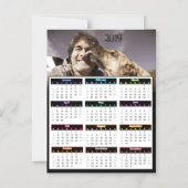2019 Persoonlijke Photo Mini Calendar Magnetische Uitnodiging (Voorkant)