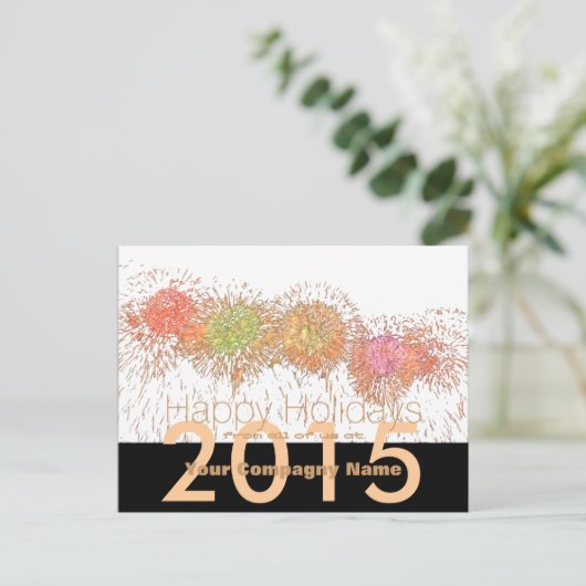 2019 prettige feestdagen Aangepast zakelijk Briefk Briefkaart (Staand voorkant)