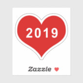 2019 Rode Liefde Hart Vinyl Sticker (Vel)