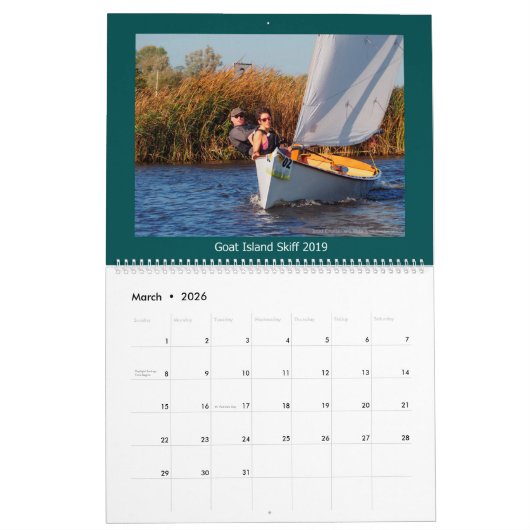 2019 Sail Boat Photo Calendar - Goat Island Skiffs Kalender (Mar 2026)