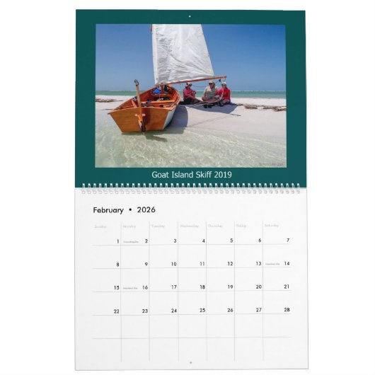 2019 Sail Boat Photo Calendar - Goat Island Skiffs Kalender (Feb 2026)