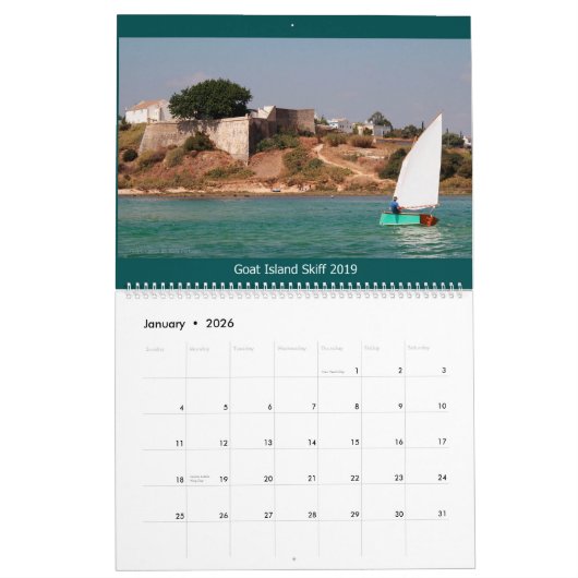 2019 Sail Boat Photo Calendar - Goat Island Skiffs Kalender (Jan 2026)