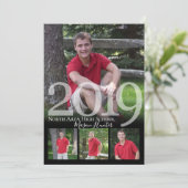 2019 Senior Memories Quad Foto Afstuderen Kaart (Staand voorkant)