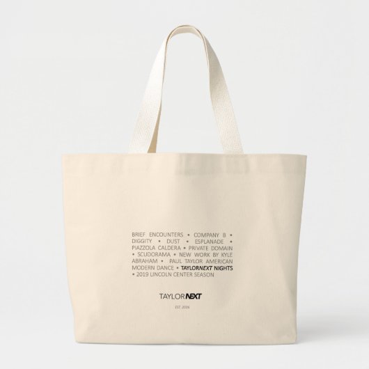 2019 TaylorNEXT Nights-Tas Grote Tote Bag (Voorkant)