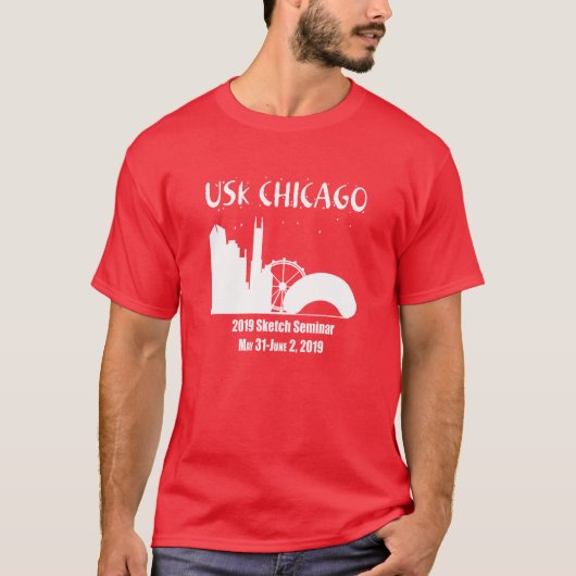 2019 Usk Chicago Schetsseminar T-shirt (Voorkant)