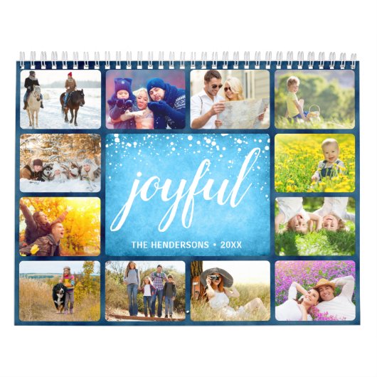 2019 Uw eigen fotokalender | Blauw Lijst Kalender (Hoes)