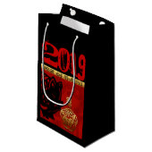 2019 Varkens Chinees jaar Zodiac Birthday Small Gi Klein Cadeauzakje (Voorkant Gekanteld)