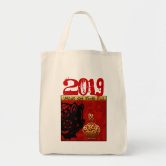 2019 Varkenshypoot Chinees Jaar dierdiac Birthday  Tote Bag