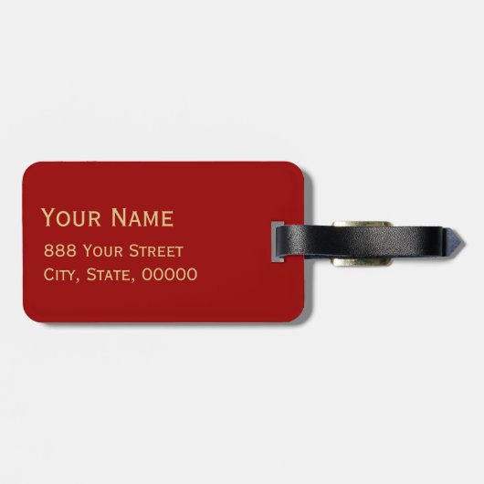 2019 Varkensjaar Goud geprägd effect Symbool Bagag Bagagelabel (Achterkant horizontaal)