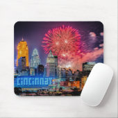2019 WEBN Fireworks Cincinnati Skyline Foto Muismat (Met muis)