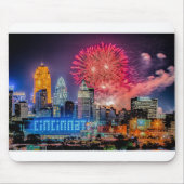 2019 WEBN Fireworks Cincinnati Skyline Foto Muismat (Voorkant)