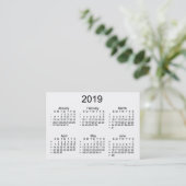 2019 White 52 Week Agenda by Janz Visitekaartjes (Staand voorkant)
