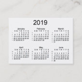 2019 White 52 Week Agenda by Janz Visitekaartjes (Voorkant)