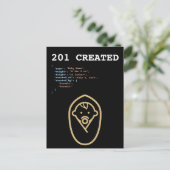 201 Creëer HTTP Status Baby Geboren Aankondigingskaart (Staand voorkant)