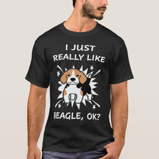 201 Ik hou echt van Beagle T-shirt (Voorkant)
