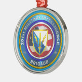 201e brigade van de militaire inlichtingendiensten metalen ornament (Links)