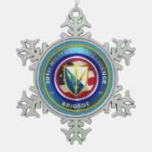 201e brigade van de militaire inlichtingendiensten tin sneeuwvlok ornament (Voorkant)