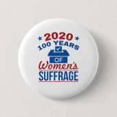 2020 100 jaar overlijden vrouwen ronde button 5,7 cm (Voorkant)