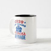 2020 100 jaar overlijden vrouwen tweekleurige koffiemok (Voorkant links)