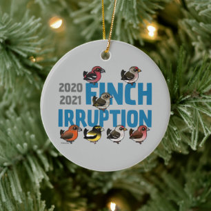 2020-2021 Finch Irruption Keramisch Ornament