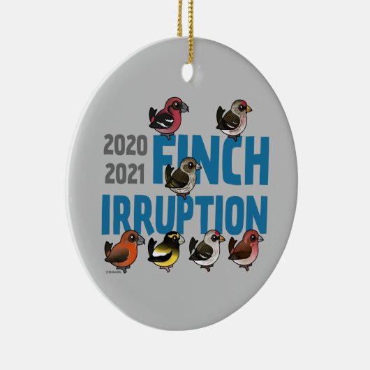 2020-2021 Finch Irruption Keramisch Ornament (Rechts)